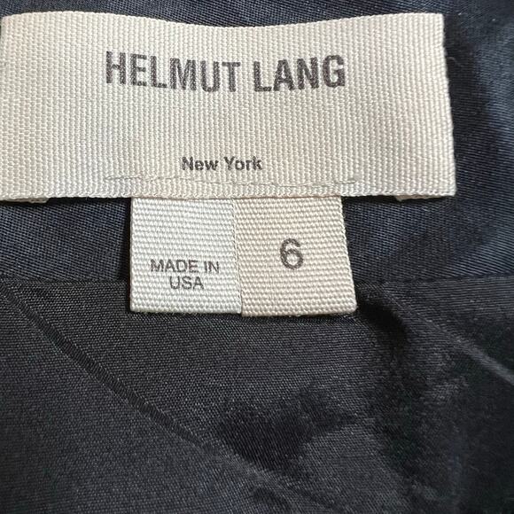 Helmut Lang Virgin Wool Skirt 6 Black Mini Straight Designer Work Versatile Chic - Picture 6 of 9